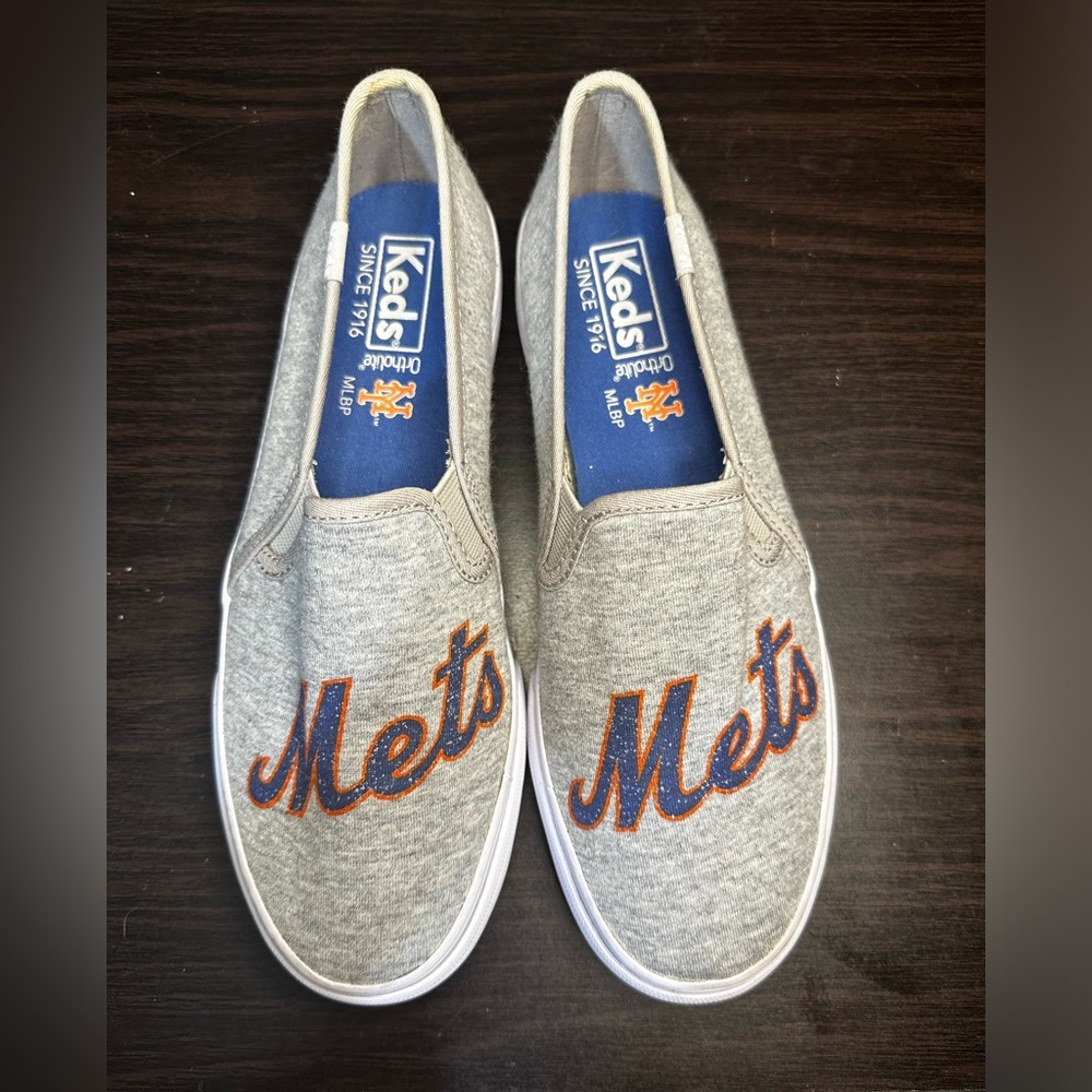 New York Mets Keds Women's Double Decker Slip-On Sneakers